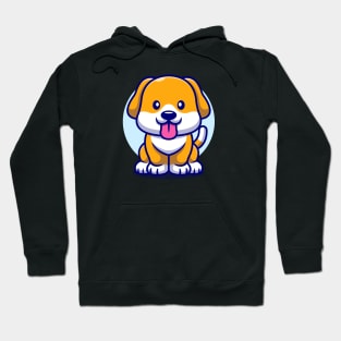 Cute Dog Sticking Her Tongue Out Cartoon Hoodie